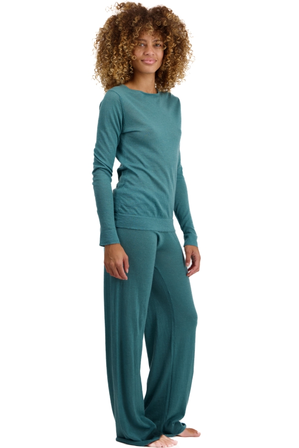 Duvet de cachemire pyjama femme boubou eucalyptus s